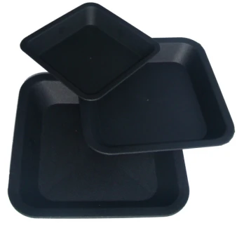 Sottovaso Quadrato 36.5x36.5x3 Nero | Diametro 36.5 cm