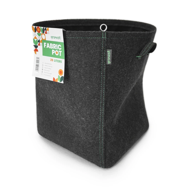 GRONEST Fabric Pot Vaso in Geotessile | 28.5x28.5x30 cm | 25L
