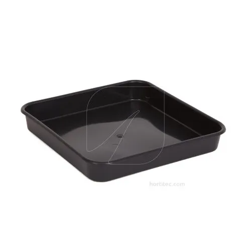 [200030] Square Saucer 25 cm Black