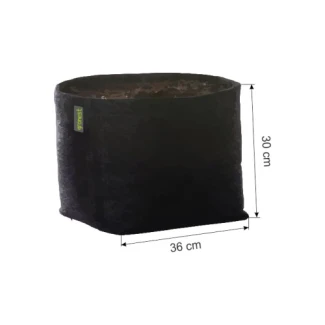 GRONEST Fabric Pot Classic Vaso in Geotessile | 36x36x30 cm | 39L